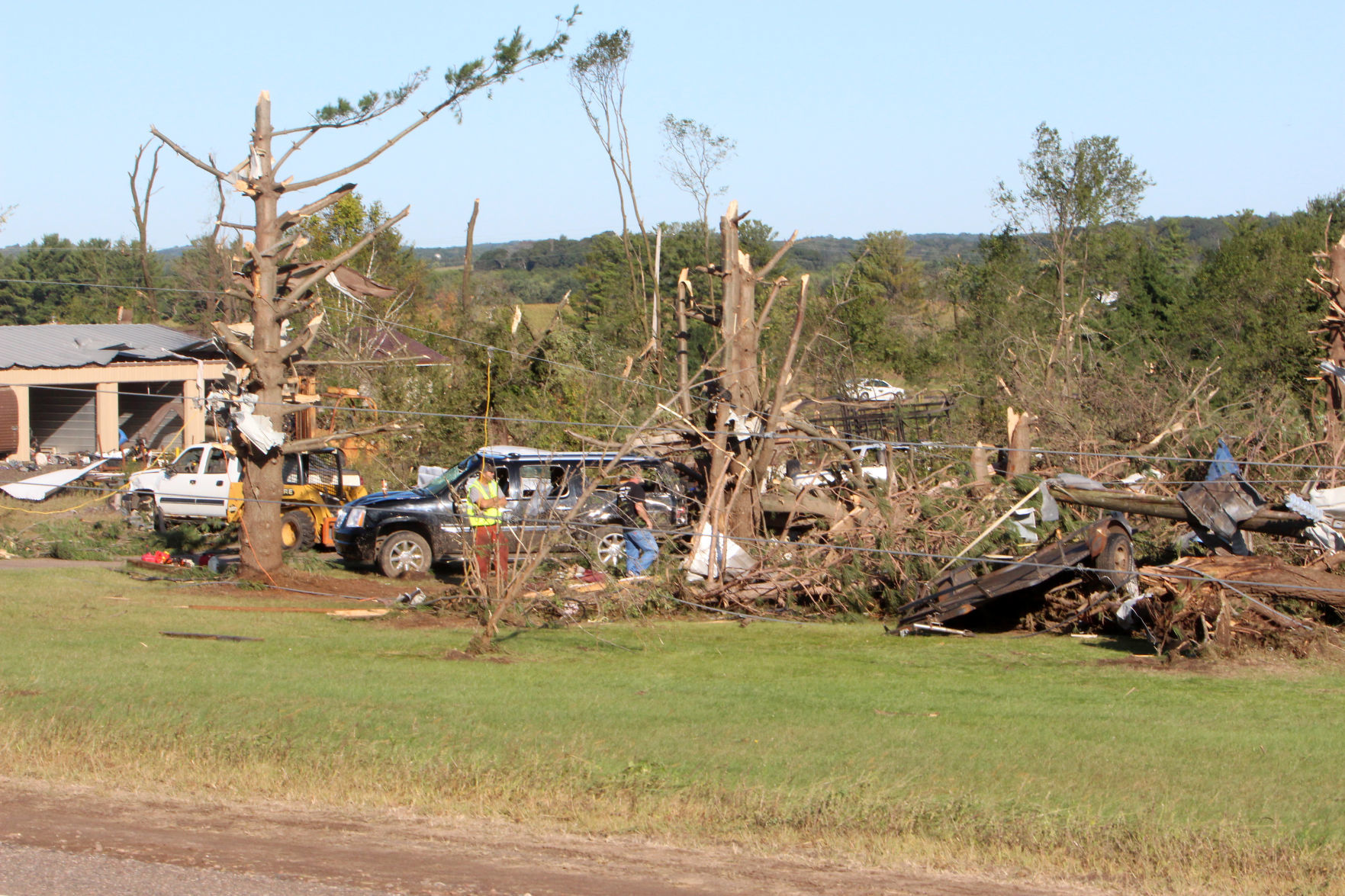 Tornado damage in near Wheaton/Elk Mound 9-25
